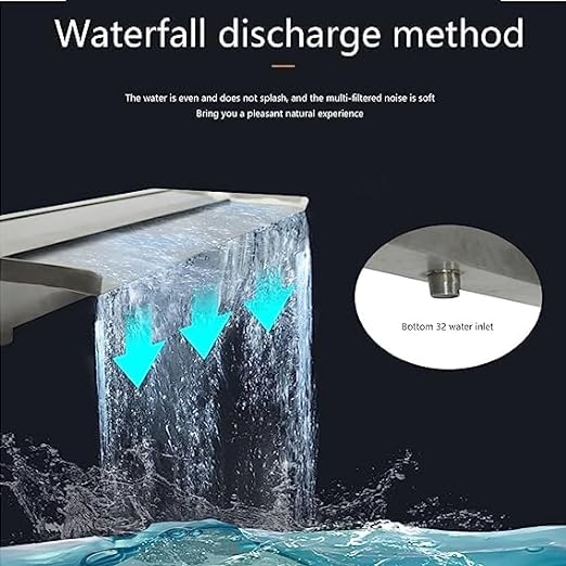 UNIQKART Water Pool Fountain,Stainless Steel Pool Waterfall, Water Flow Platform for Indoor and Outdoor, No Additional Accessories (Color : Silver, Size : 1.5 Feet)