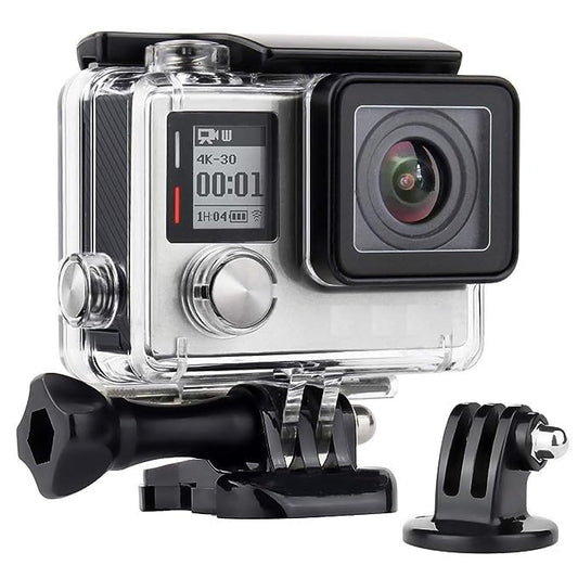UNIQKART Waterproof Housing Case for GoPro Hero 4, Hero 3+, Hero 3 Underwater Photography - Waterproof Up to 147 ft (45m) - with Quick Release Mount, Thumb Screw, Tripod Mount Adapter