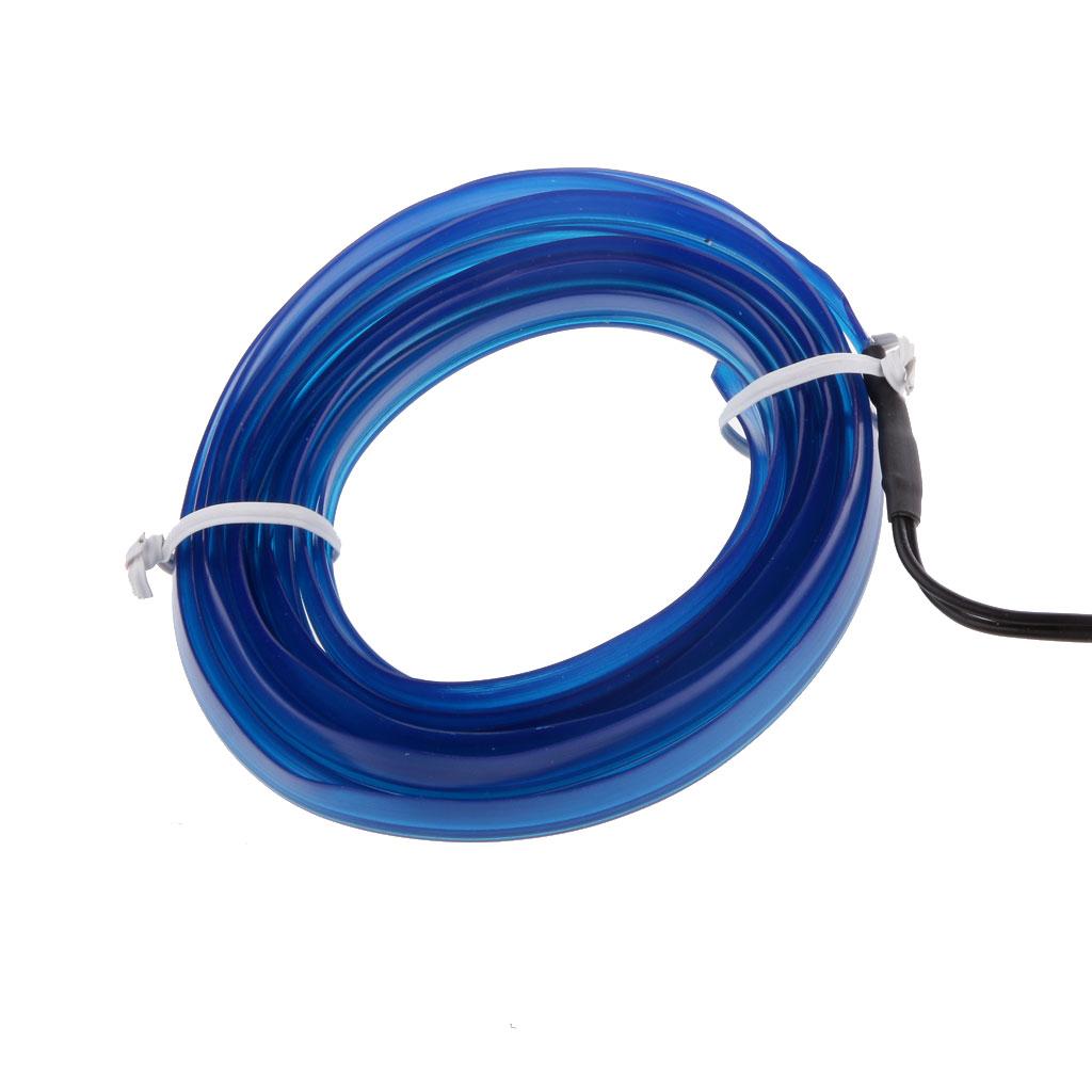 24V 3m Blue EL Cold Light Car Socket Strip Neon Lamp Mood Creater Decor