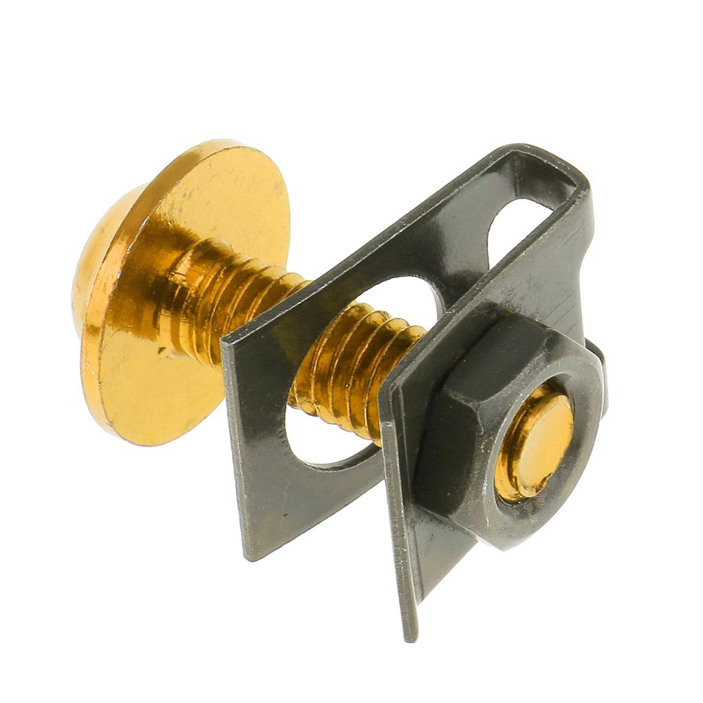 10 Piece Motorbike M6/6mm Body Fairing Bolts Fastener Clips for Honda Gold