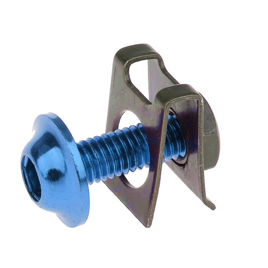 10 Piece Motorbike M6/6mm Body Fairing Bolts Fastener Clips for Honda Blue