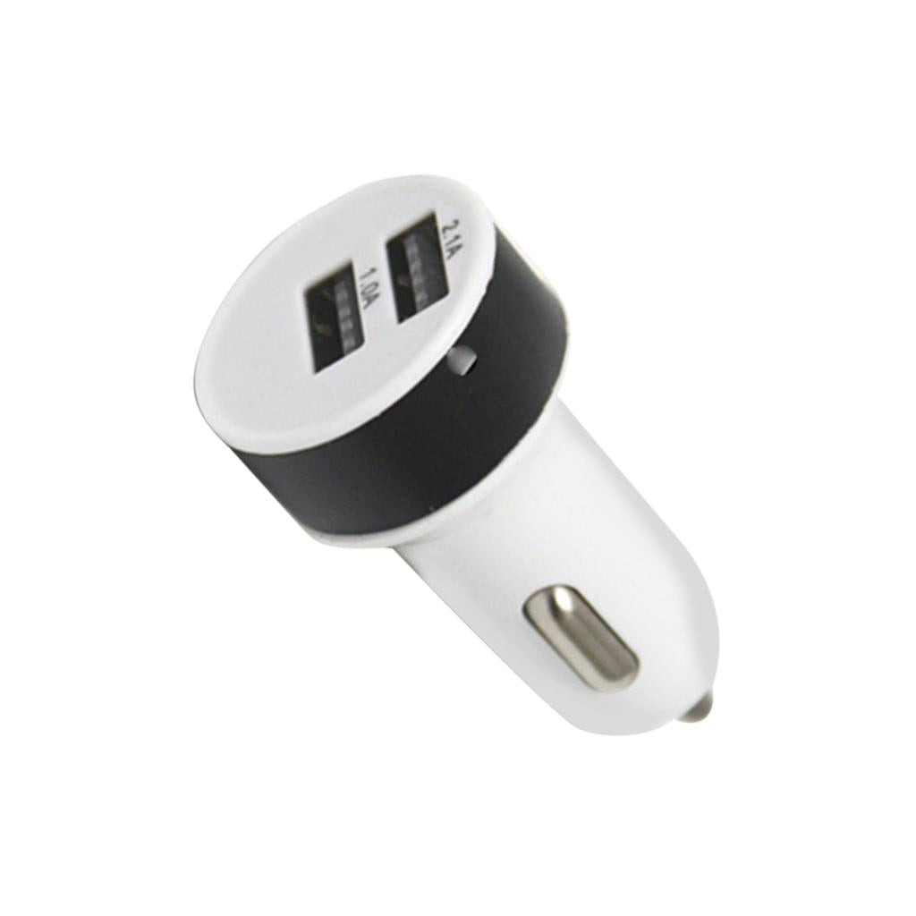 12V-24V Car Motorcycle Cigarette Lighter 5V/3.1A 2-USB Power Charger Black