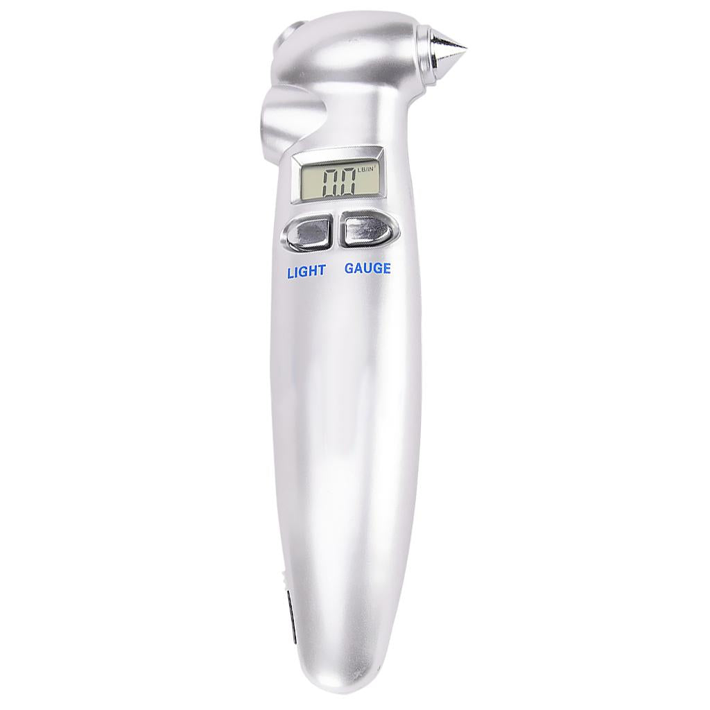 2 in 1 Multifunction Digital Auto Tire Pressure Tester Gauge Flashlight