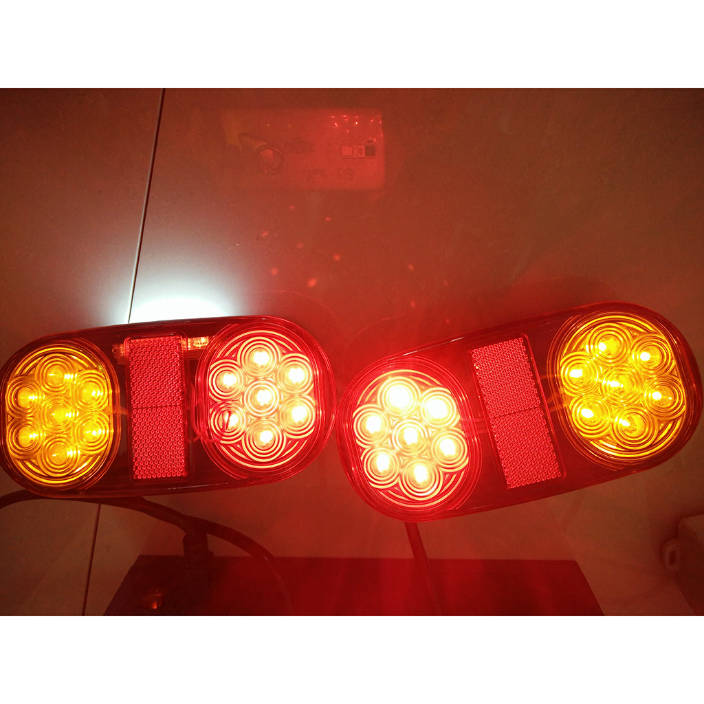 12V Trailer Boat Waterproof Tail Stop Brake Turn Signal LED Light Lamp