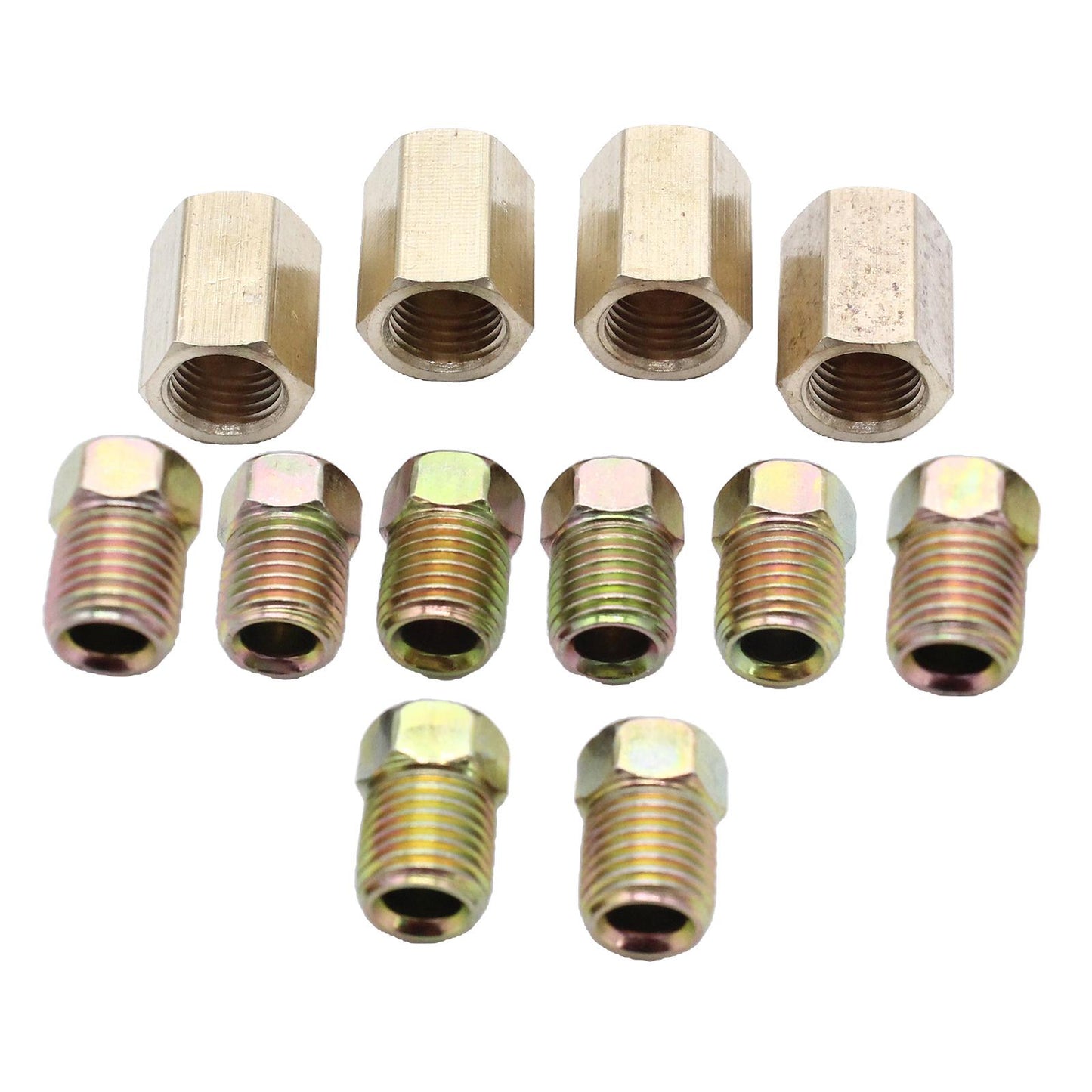 12 Pieces 3/8 - 24 Threads Replaces for 3/16" Tube 4 Unions 8 Nuts"
