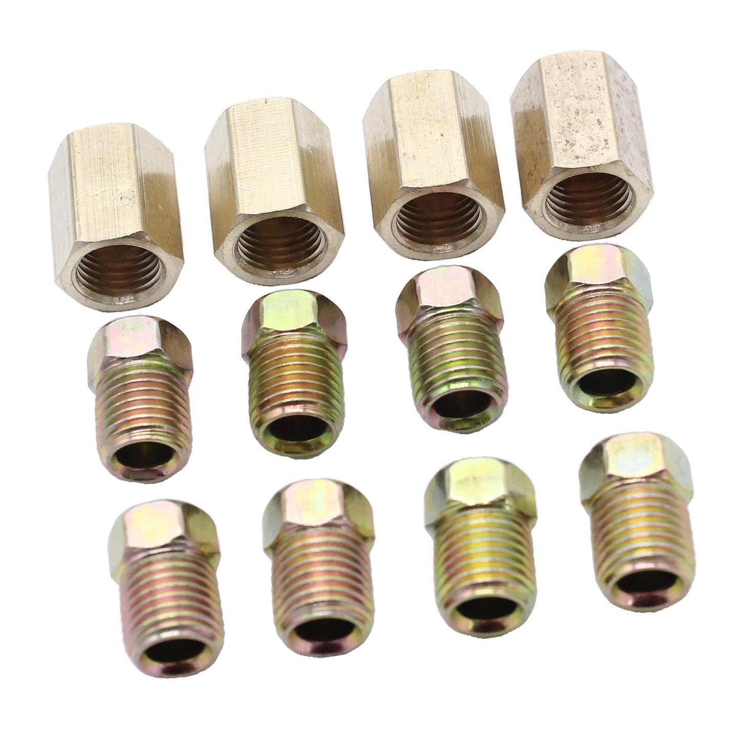 12 Pieces 3/8 - 24 Threads Replaces for 3/16" Tube 4 Unions 8 Nuts"