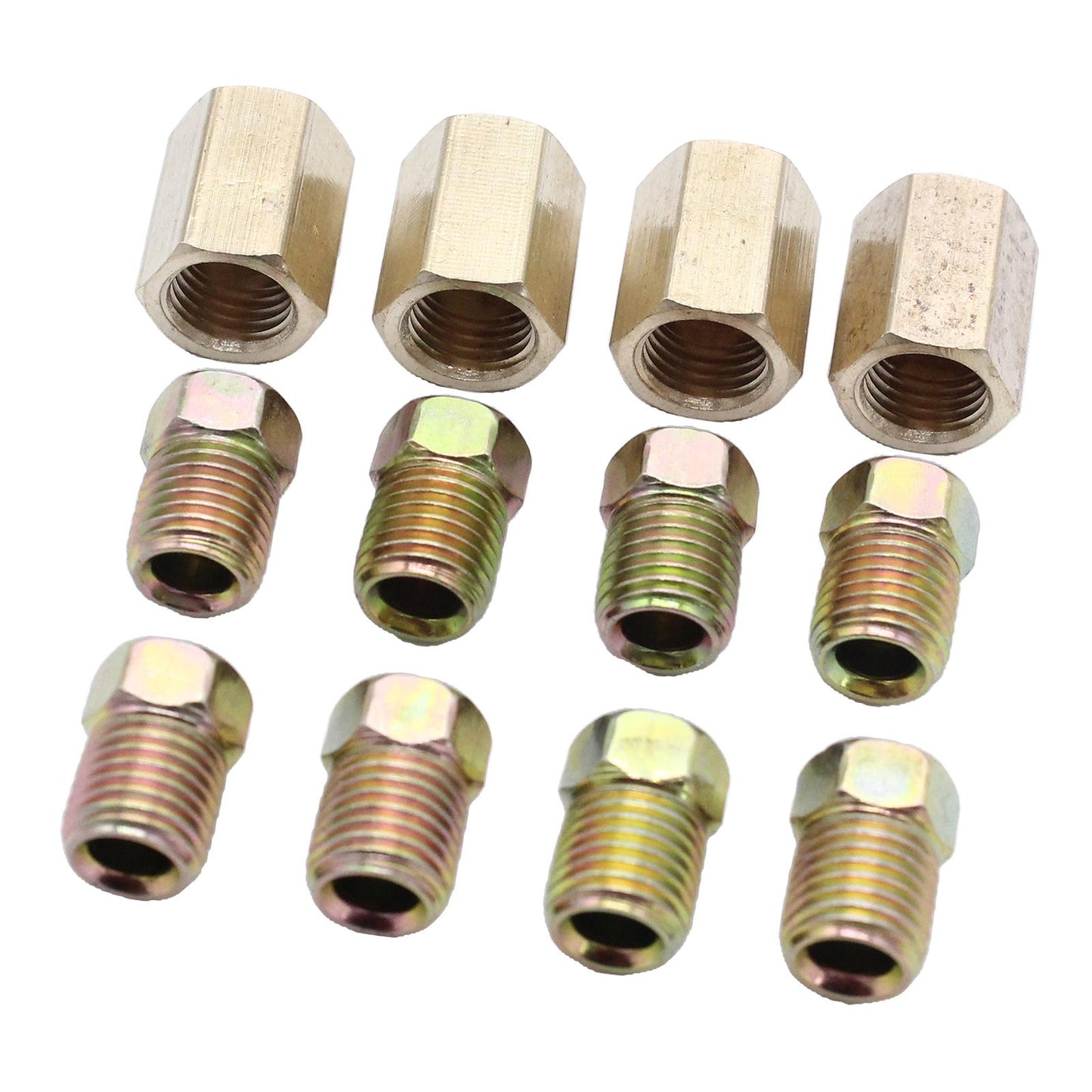 12 Pieces 3/8 - 24 Threads Replaces for 3/16" Tube 4 Unions 8 Nuts"