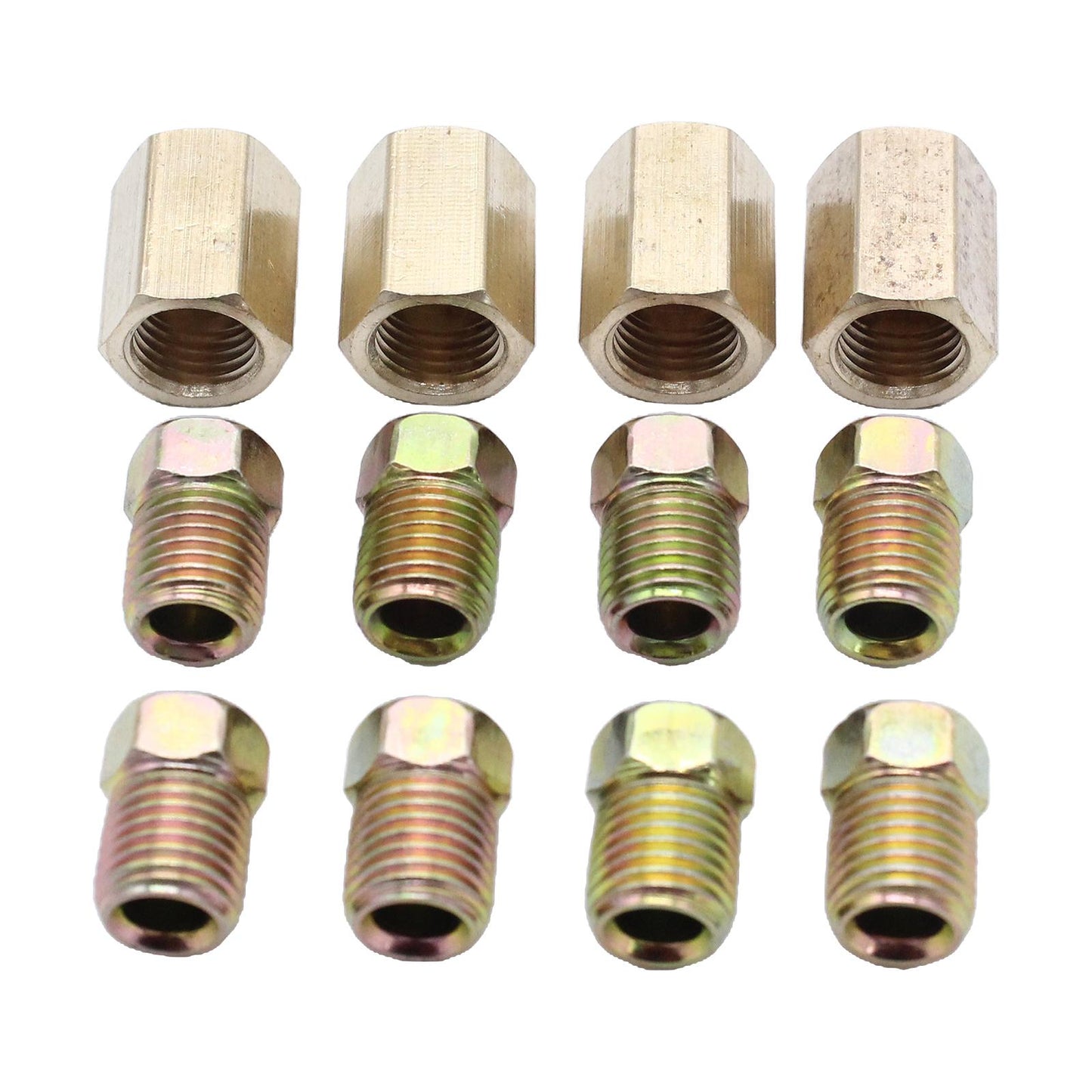 12 Pieces 3/8 - 24 Threads Replaces for 3/16" Tube 4 Unions 8 Nuts"