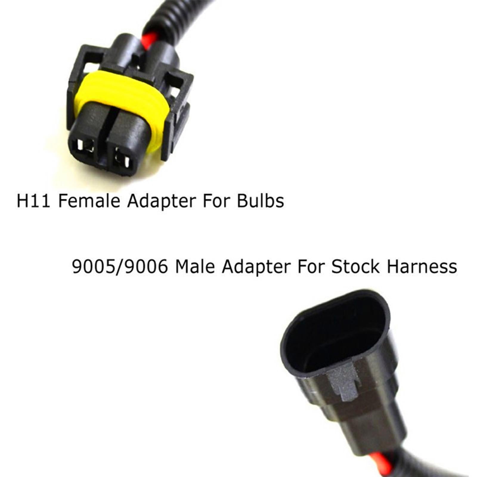2 Pieces Bulb Conversion Harness 9006 to H11 Left Right for Front Light