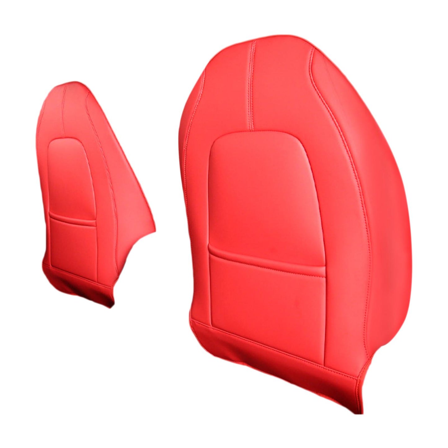 2 Count Backseat Protection Mat Kick Guard for Tesla Model 3 Model Y Red