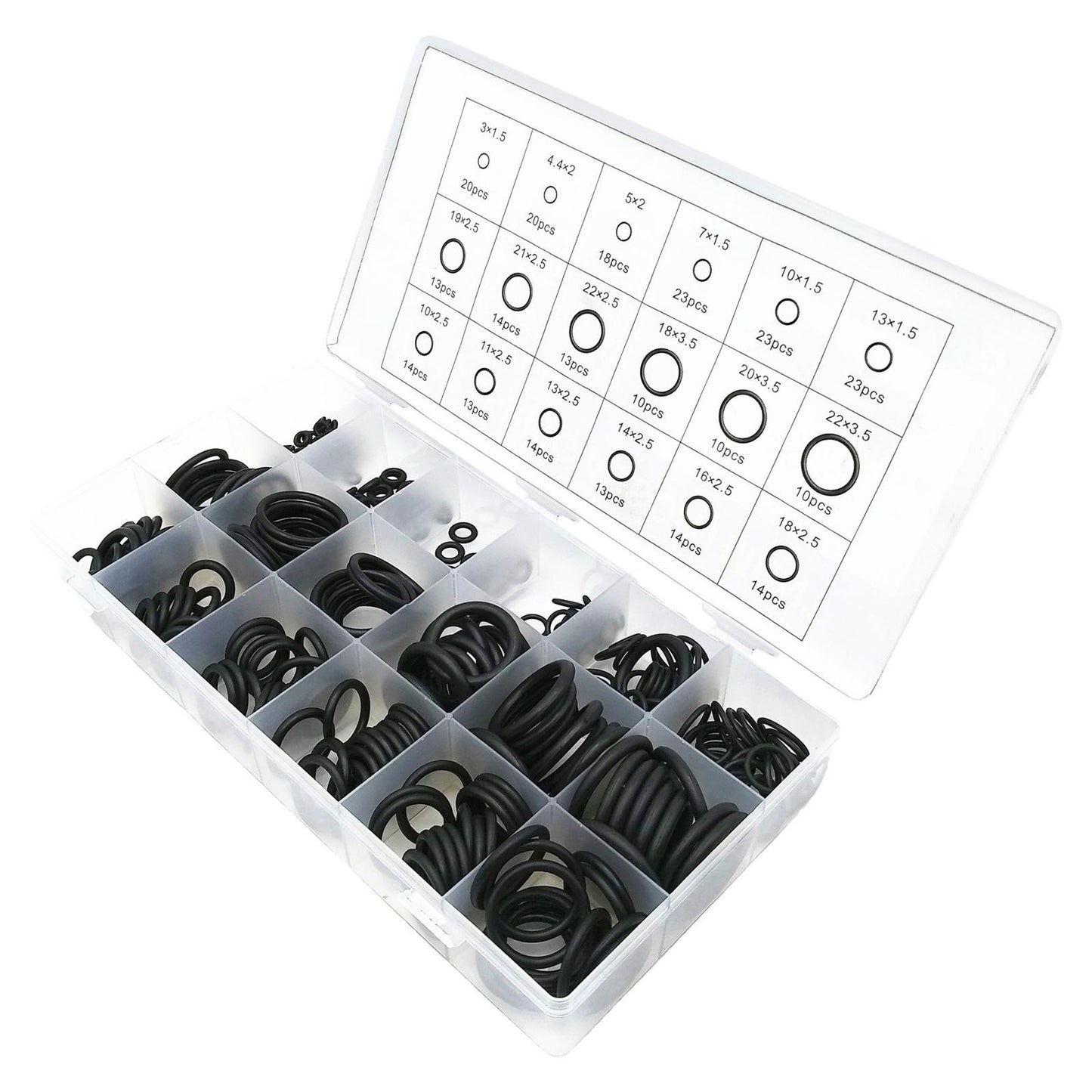 279Pcs Rubber O Ring Assortment Kit 18 Different Sizes Fits for Plumbers