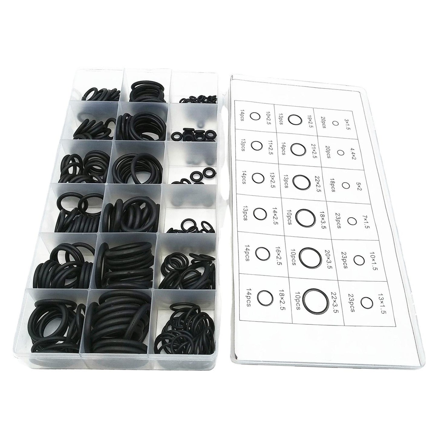 279Pcs Rubber O Ring Assortment Kit 18 Different Sizes Fits for Plumbers