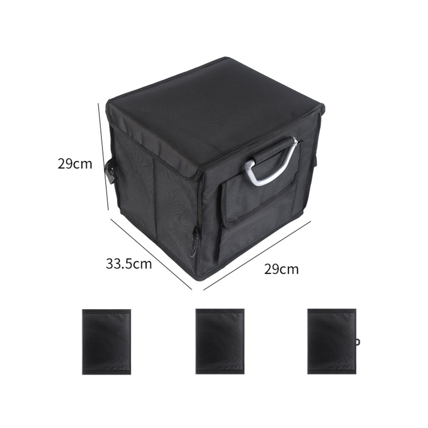 28L Oxford Fabric Collapsible Car Cargo Storage Organizer Black