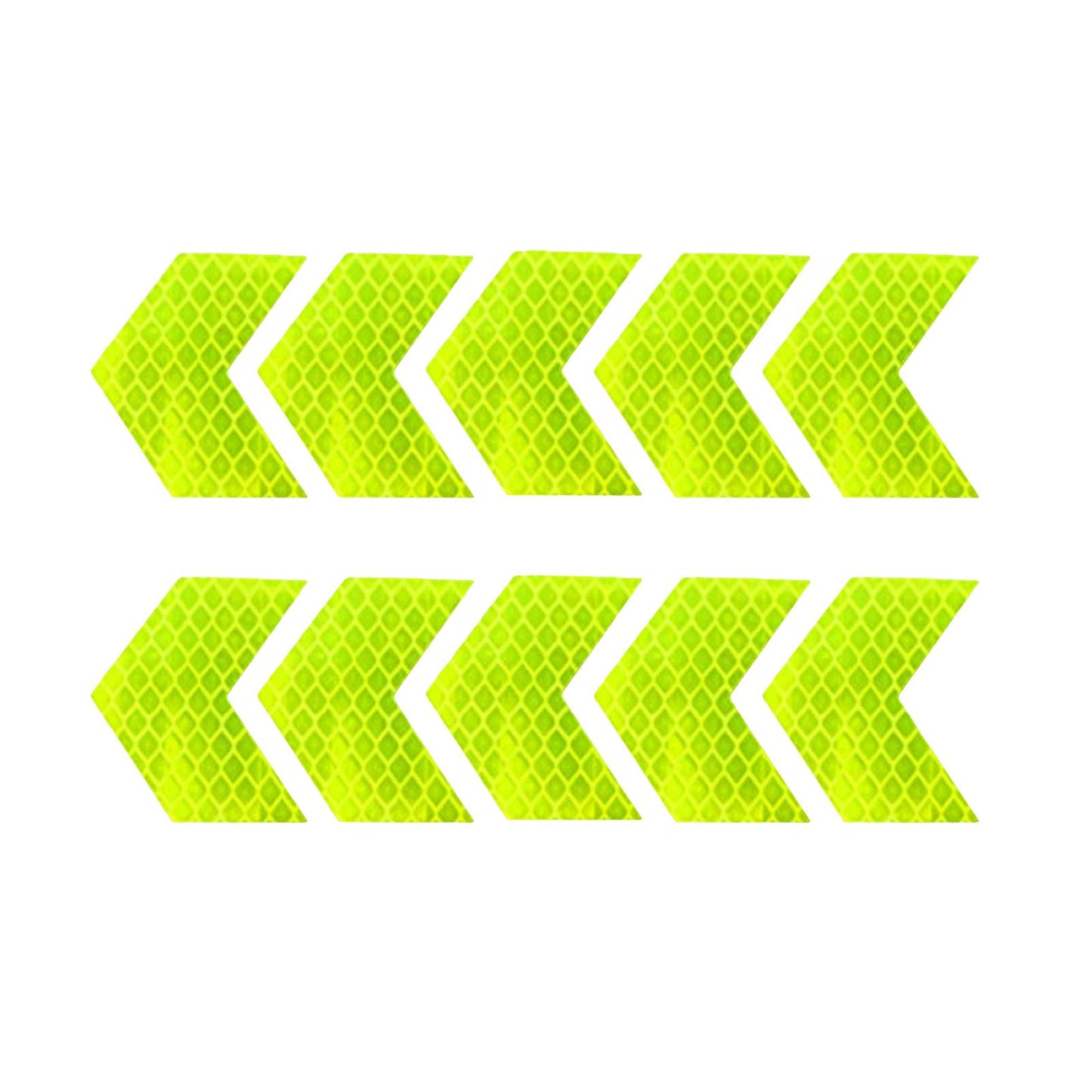 10x Arrow Reflective Stickers Night Sign Self Adhesive for Truck Green