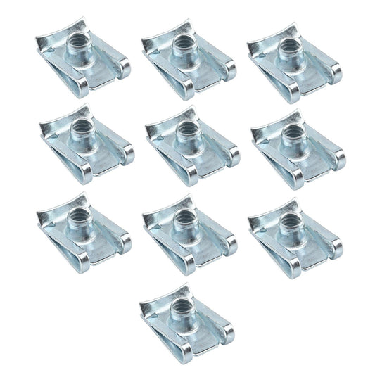 10 Pieces M6 U Type Clip Nut Assortment Set for Automobile Motorcycle
