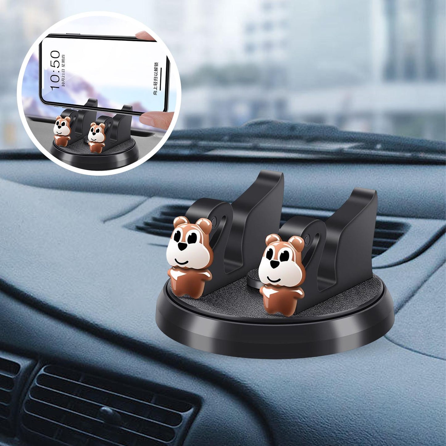 2 in 1 Temporary Parking Card Number Plate Car Phone Holder for Parking Style C