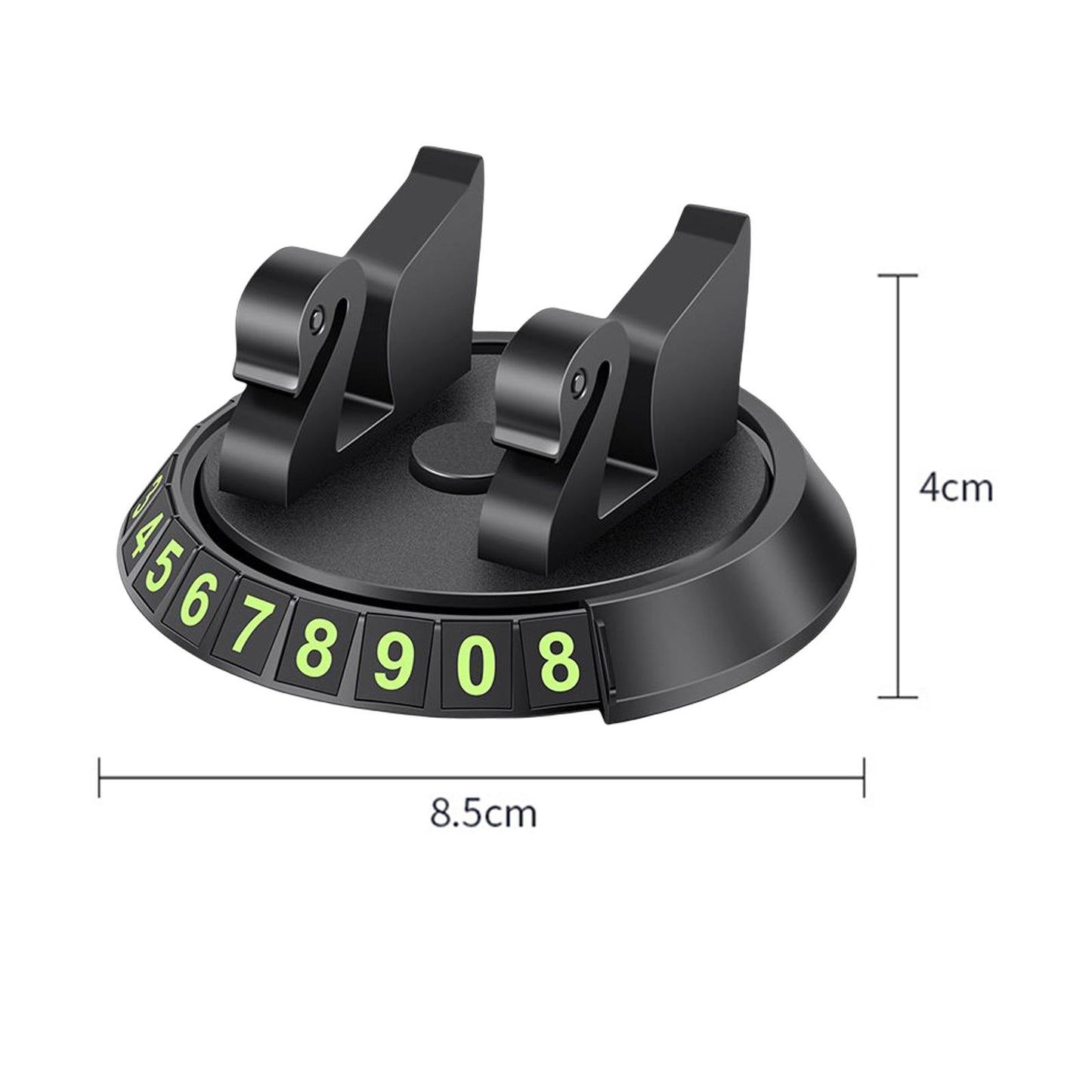 2 in 1 Temporary Parking Card Number Plate Car Phone Holder for Parking Style D
