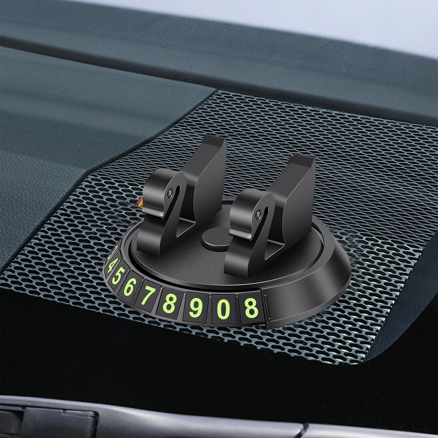 2 in 1 Temporary Parking Card Number Plate Car Phone Holder for Parking Style D