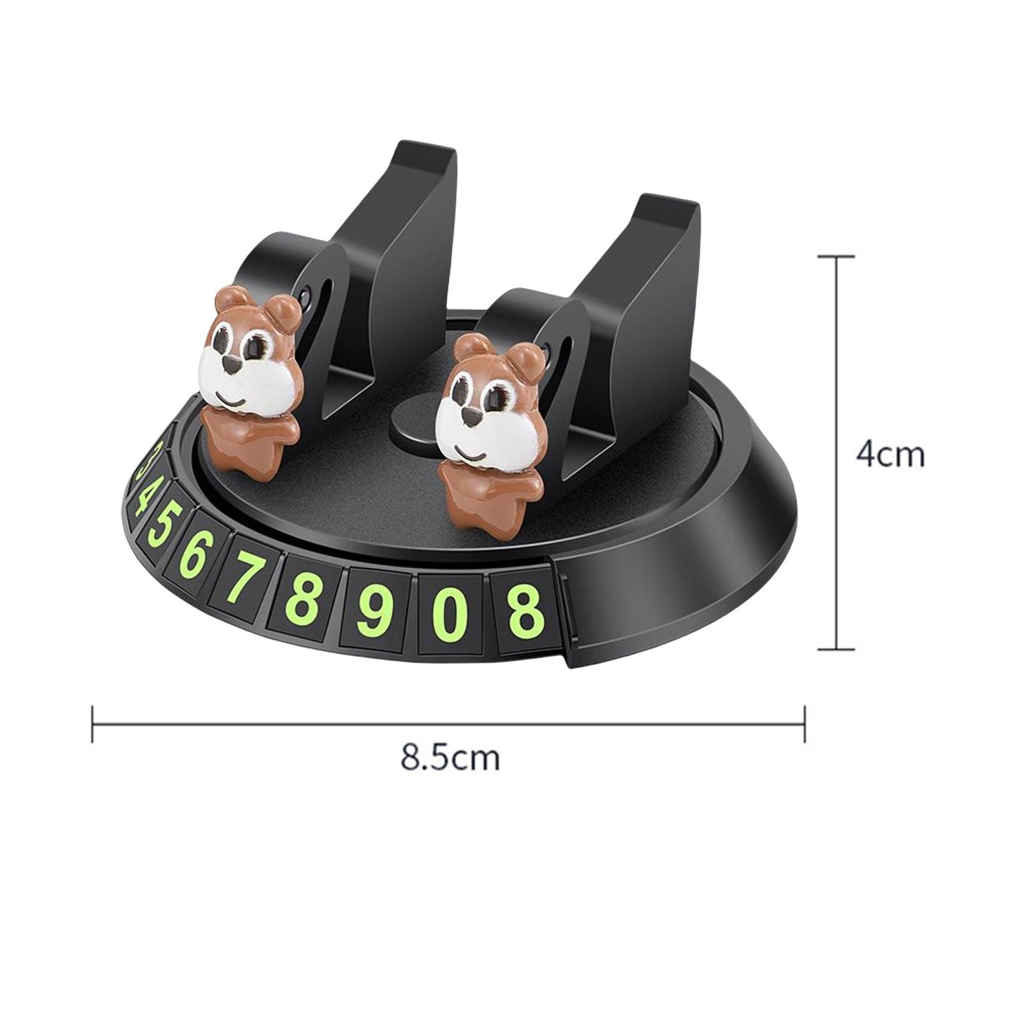2 in 1 Temporary Parking Card Number Plate Car Phone Holder for Parking Style F