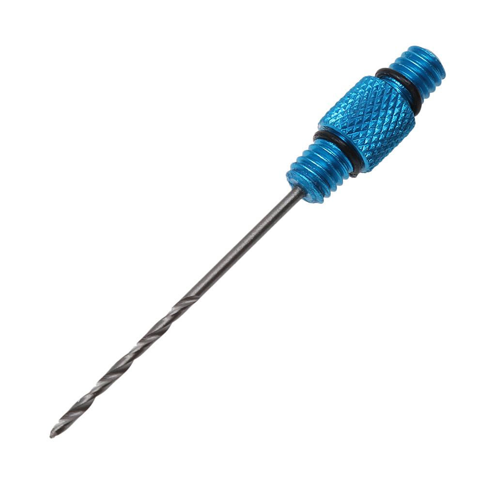 2pcs Aluminum Alloy Carp Fishing Rigging Bait Needle Latch Drill Set Blue