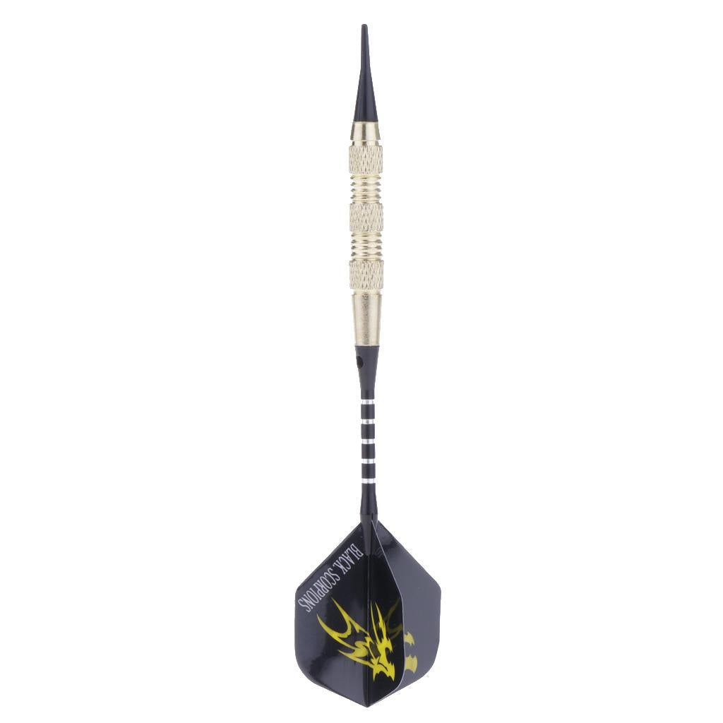 12 Pieces Professional Safety Soft Tip Darts for Electronic Dartboard Yellow