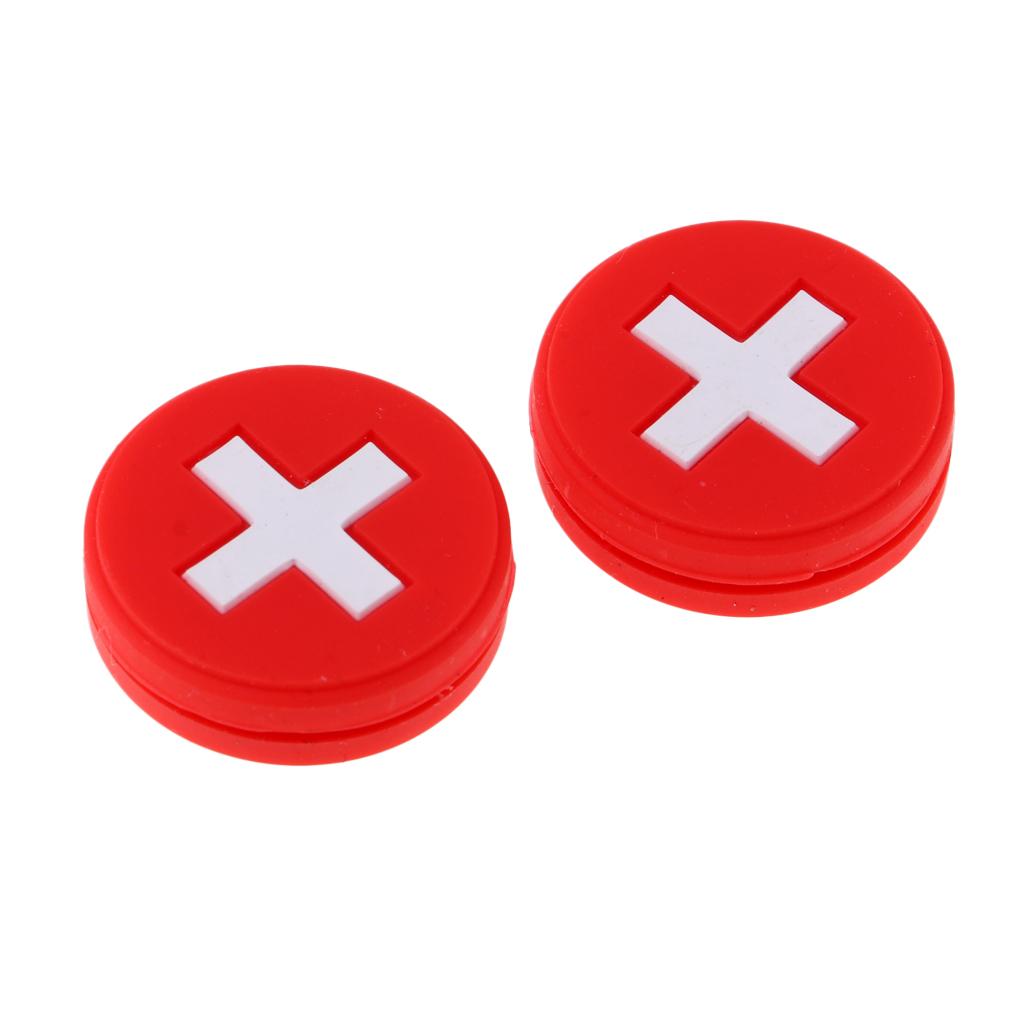 2 Pieces National Flag Silicone Tennis Racket Shock Absorbers Switzerland