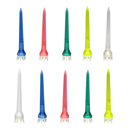 10pcs Premium PE Plastic Golf Tees Crown Claw Tee Replacement Assorted 78mm