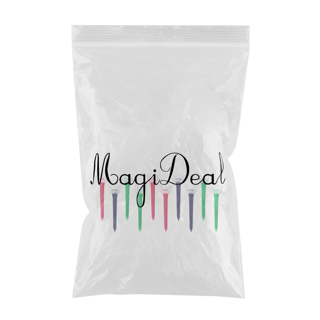 10pcs Premium PE Plastic Golf Tees Crown Claw Tee Replacement Assorted 60mm