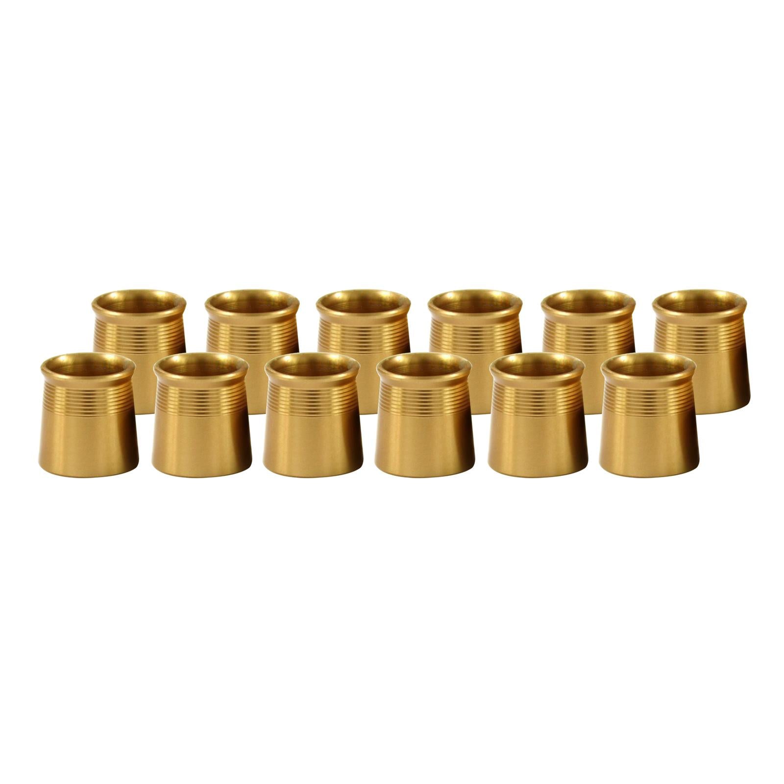 12Pcs Golf Wood Ferrules .335 Driver Fairway Wood Shaft Golf Supplies Gold