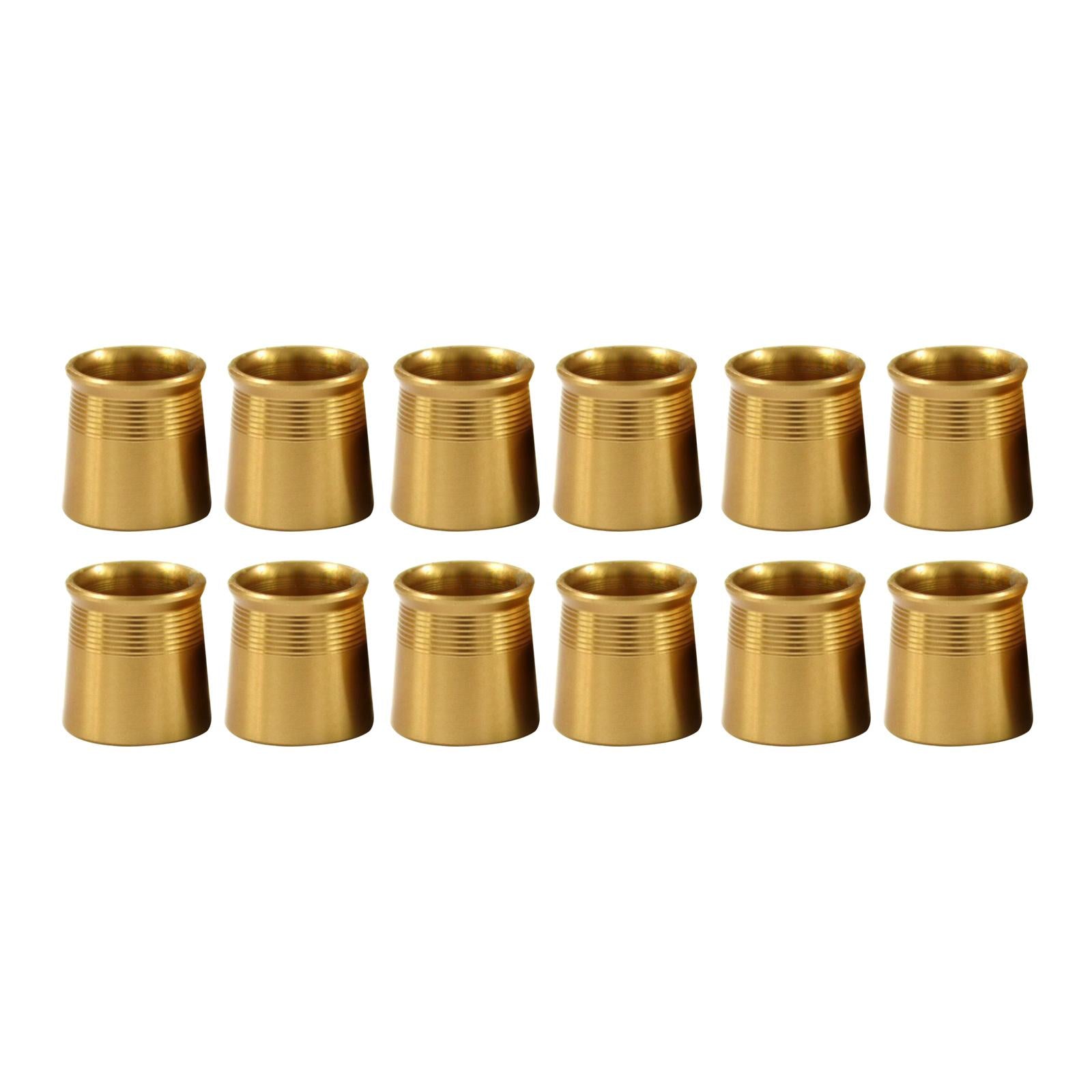 12Pcs Golf Wood Ferrules .335 Driver Fairway Wood Shaft Golf Supplies Gold