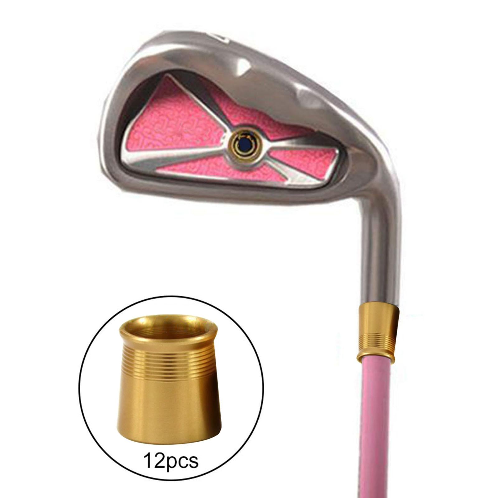 12Pcs Golf Wood Ferrules .335 Driver Fairway Wood Shaft Golf Supplies Gold