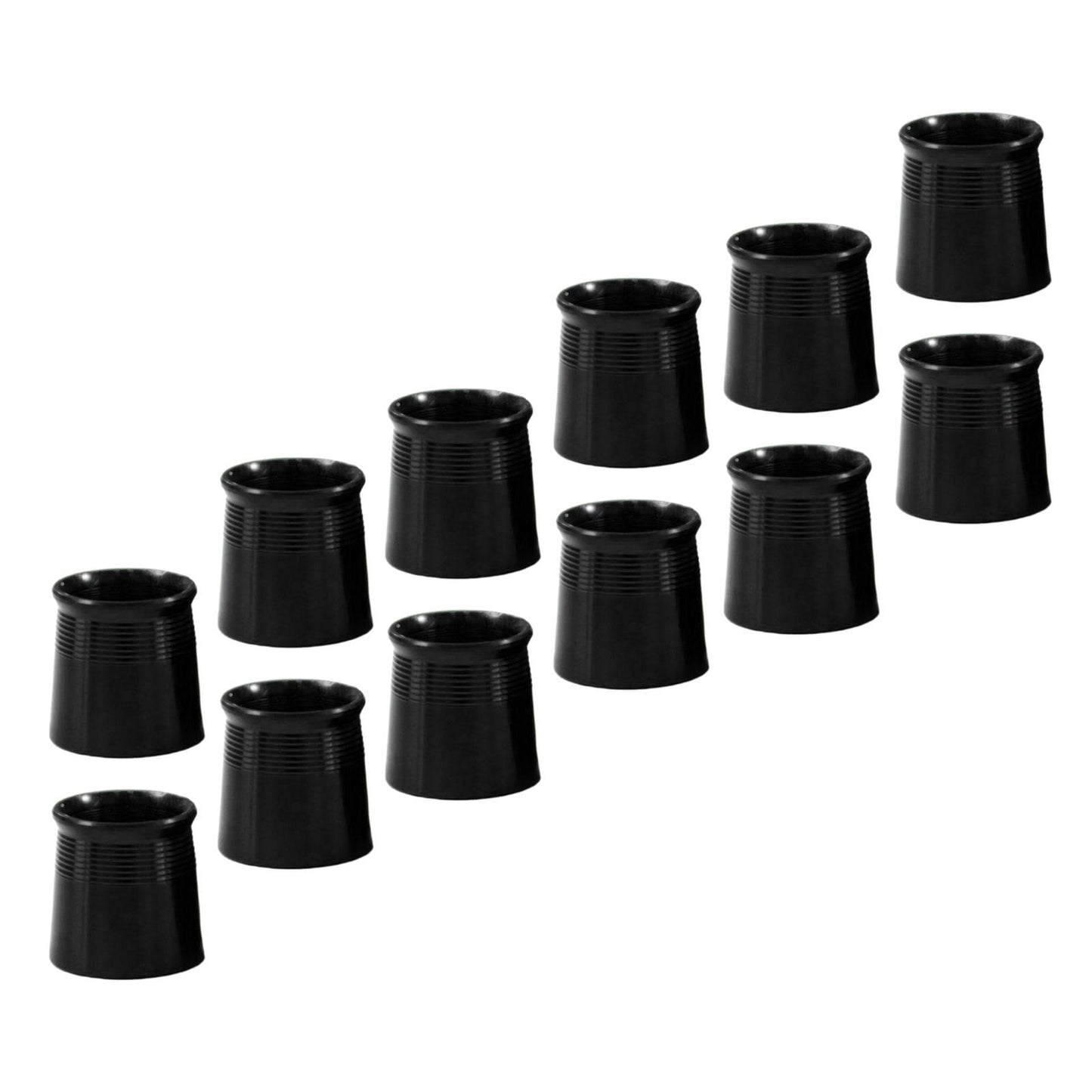 12 Pieces Golf Iron Ferrules for Taper Tip Iron Wedge Protector Guards Black