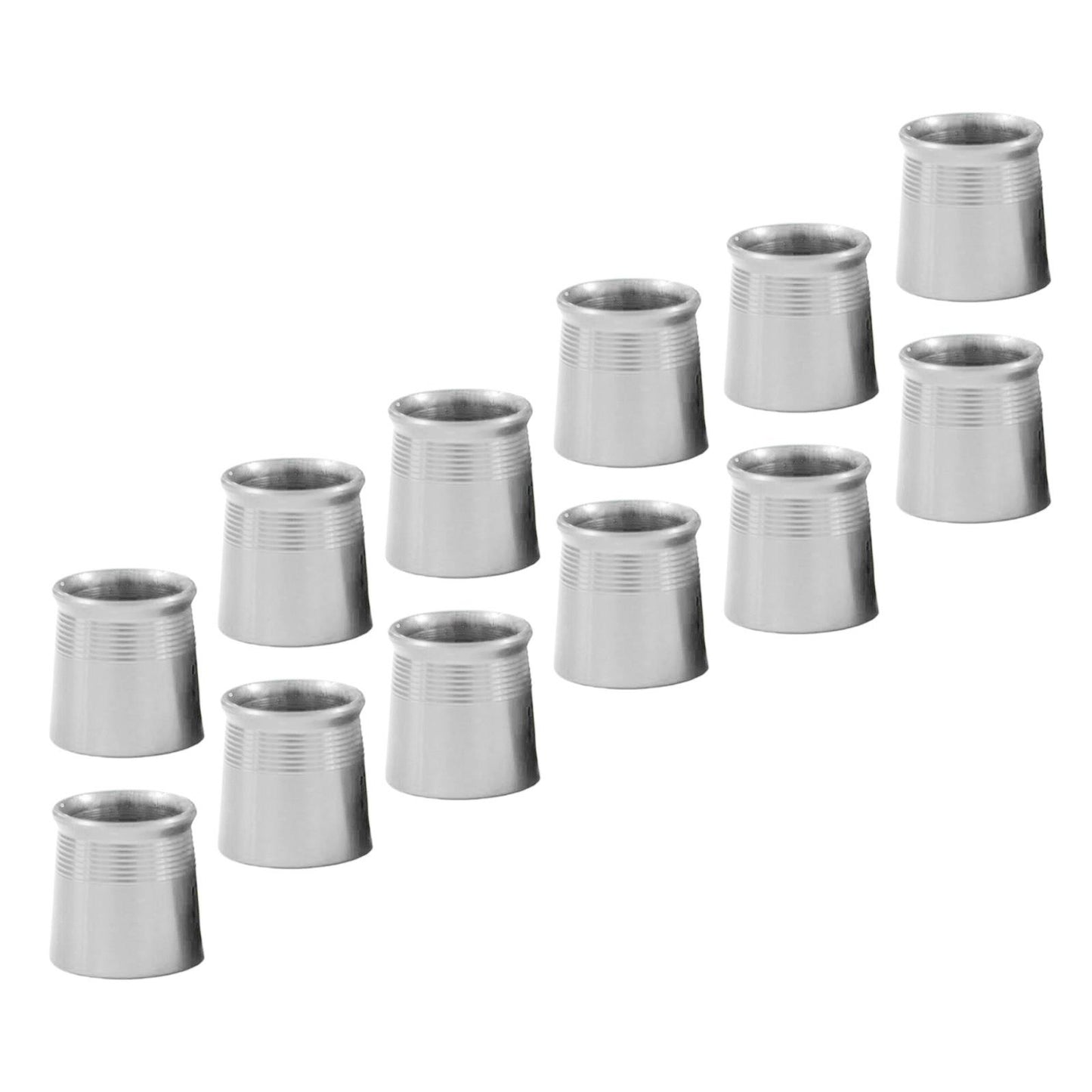 12 Pieces Golf Iron Ferrules for Taper Tip Iron Wedge Protector Guards Silver
