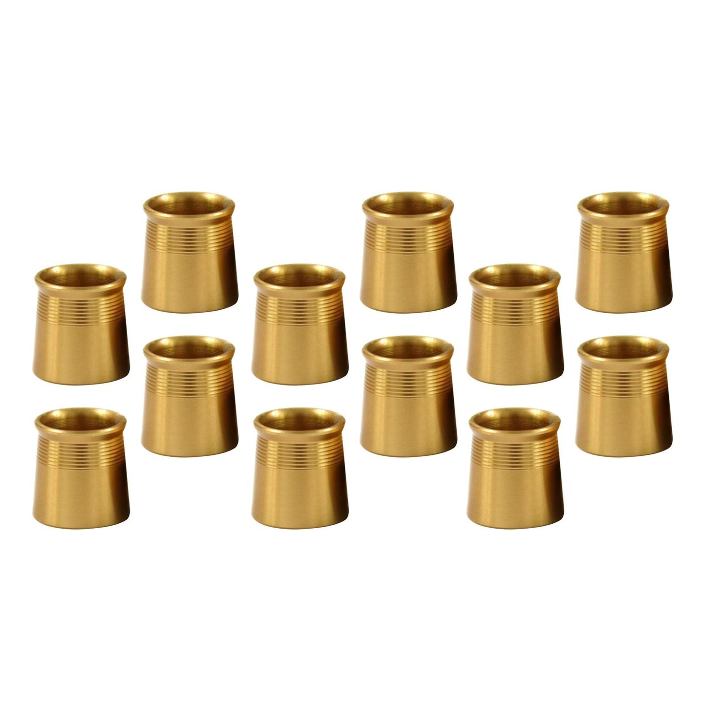 12 Pieces Golf Iron Ferrules for Taper Tip Iron Wedge Protector Guards Gold