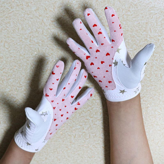 2 Pieces Kids Golf Gloves Premium Leather All Sizes Child Boys Non-Slip M
