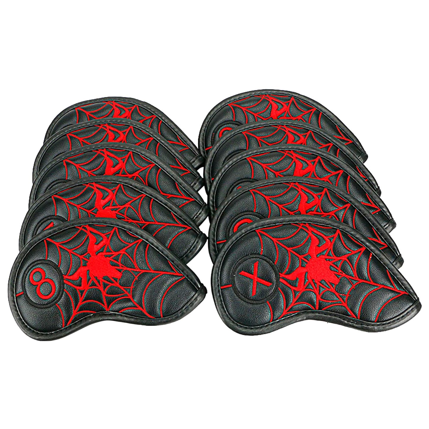 10Pcs/Pack Golf Club Iron Headcover Set Accessories Outdoor Black