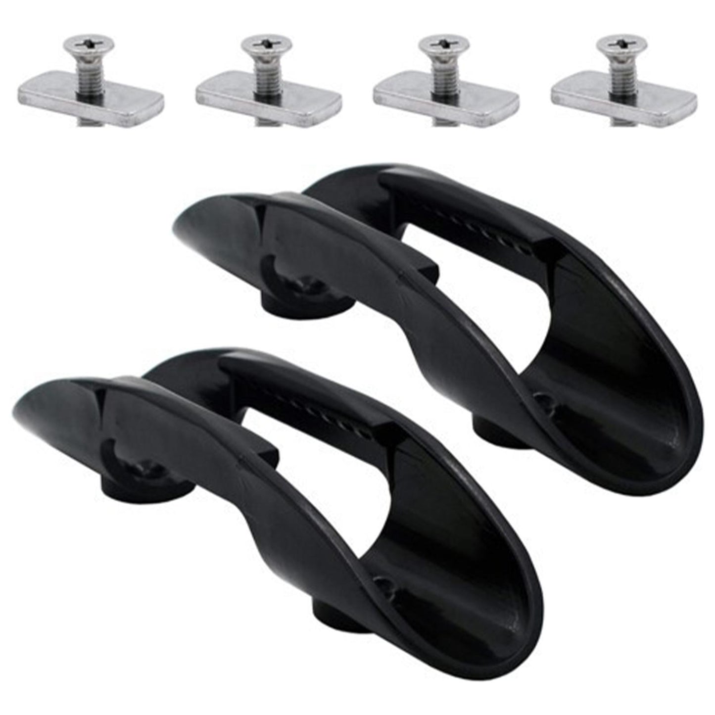 2Pcs Kayak Paddle Holder Clips Oars Keeper Marine Boat W/ Screws Hardware