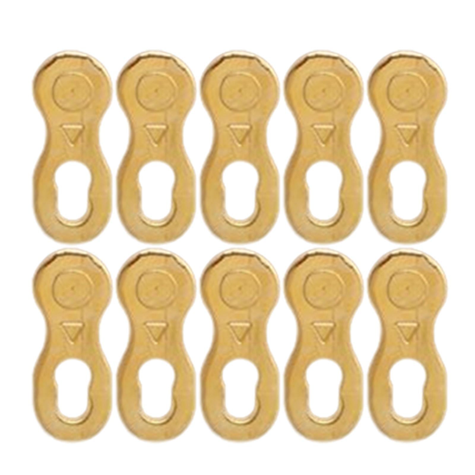 10 Pieces Chain Link Bike Connector Bicycle Chain Quick  678 Speed Gold
