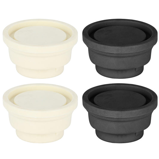 2 Pieces Inground Pool Ladder Rubber Bumpers Ladder End Caps Replacement White