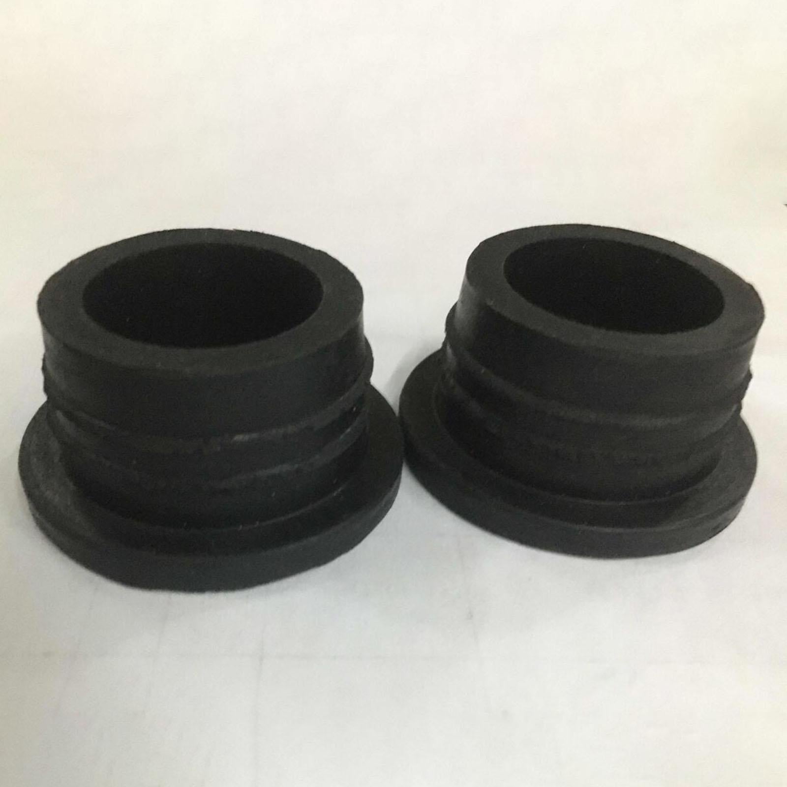 2 Pieces Inground Pool Ladder Rubber Bumpers Ladder End Caps Replacement Black