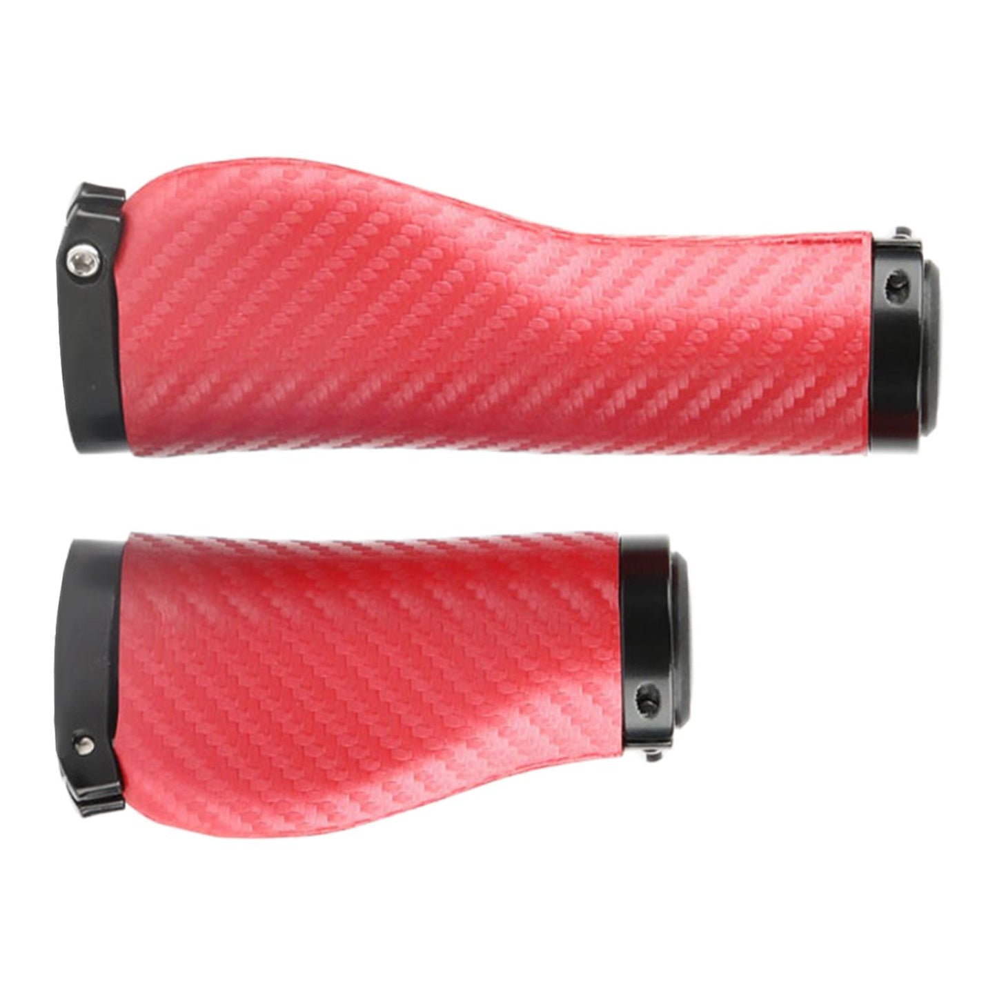 2Pcs Universal Mountain Bike Handlebar Grips Bicycle Grips Long Short Red