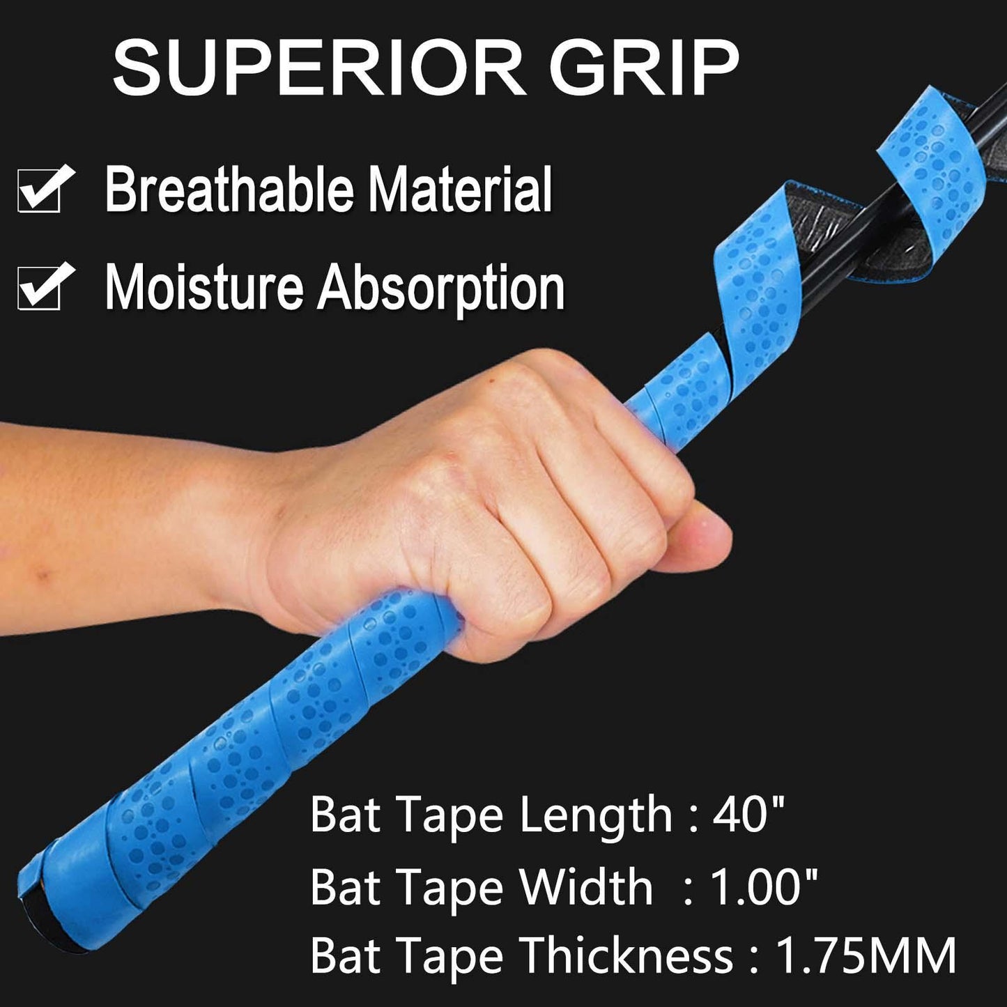 2 Pieces Golf Grip Wrapping Tapes Overgrip Tapes Golf Grip Accessories Black