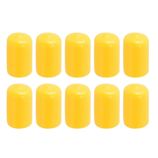 10Pcs Rubber Cue Cover Protector Head Cover Pool Billiard Protective yellow 12mm