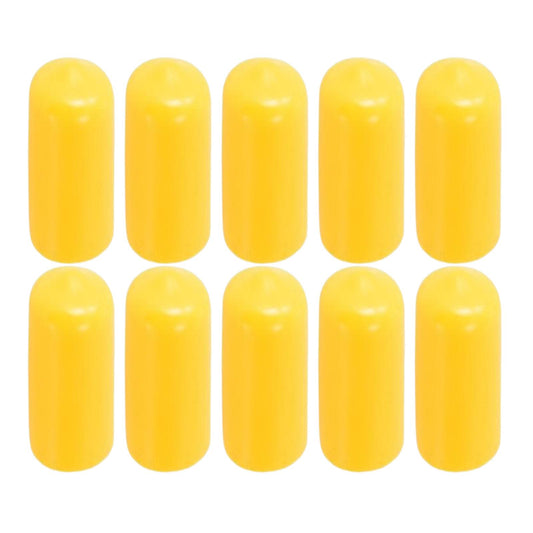 10Pcs Rubber Cue Cover Protector Head Cover Pool Billiard Protective yellow 13mm