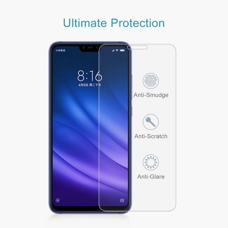 Buy 10 PCS 0.26mm 9H Surface Hardness 2.5D Tempered Glass Film for Xiaomi Mi 8 Lite
