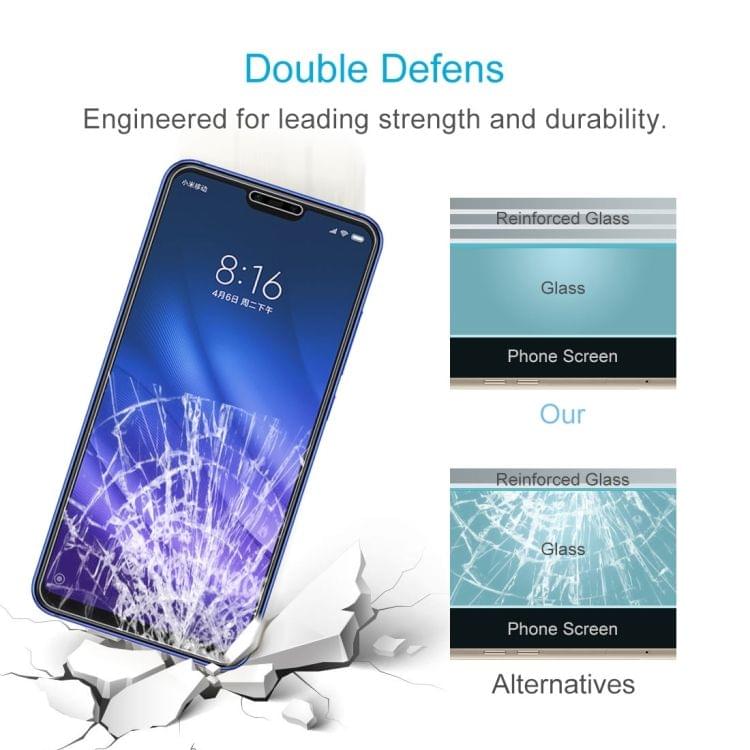 Buy 10 PCS 0.26mm 9H Surface Hardness 2.5D Tempered Glass Film for Xiaomi Mi 8 Lite