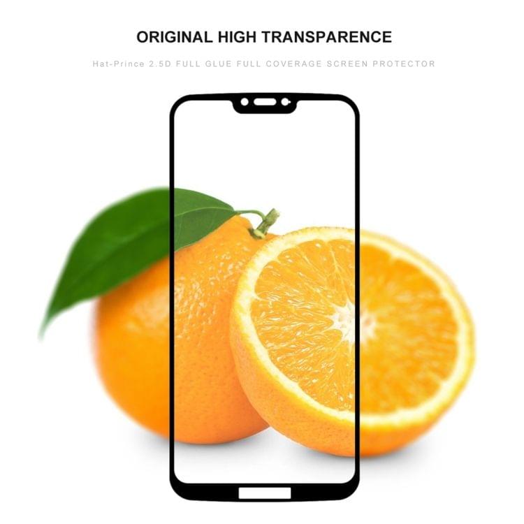 Buy ENKAY Hat-prince Full Glue 0.26mm 9H 2.5D Tempered Glass Film for Motorola Moto G7 Power (Black)