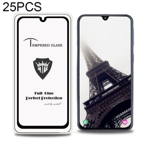Buy 25 PCS MIETUBL Full Screen Full Glue Anti-fingerprint Tempered Glass Film for Galaxy A40 (Black)