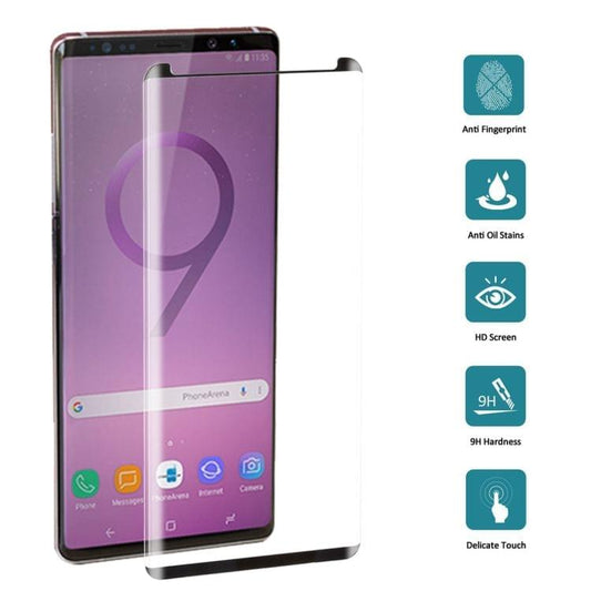 Buy 0.26mm 9H 3D Curved Edge Non-full Screen Edge Glue Tempered Glass Film for Galaxy Note 9