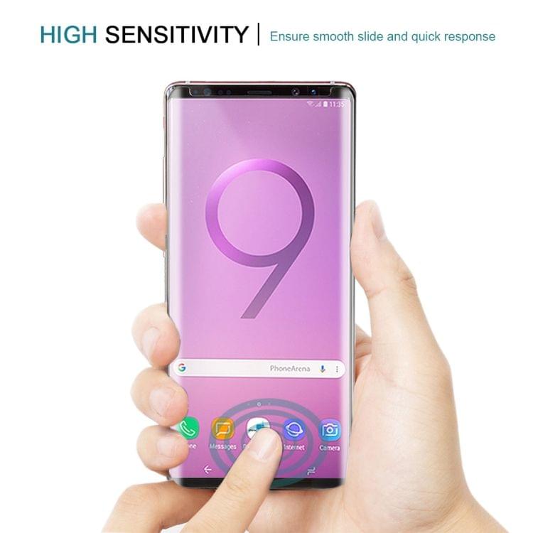 Buy 0.26mm 9H 3D Curved Edge Non-full Screen Edge Glue Tempered Glass Film for Galaxy Note 9